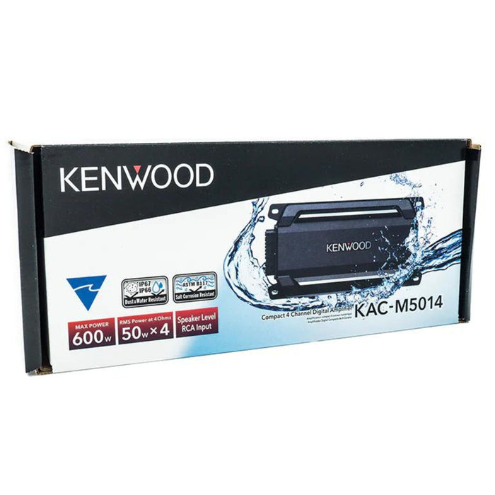 Kenwood Compact 4-channel powersports/marine amplifier  50 watts RMS x 4