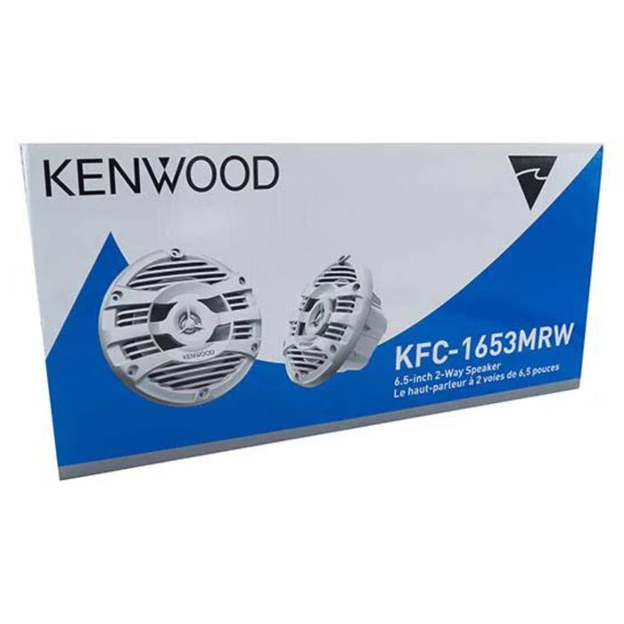 Kenwood 6.5" 2-way Marine Speaker System (White), 150W Max Power KFC-1653MRW