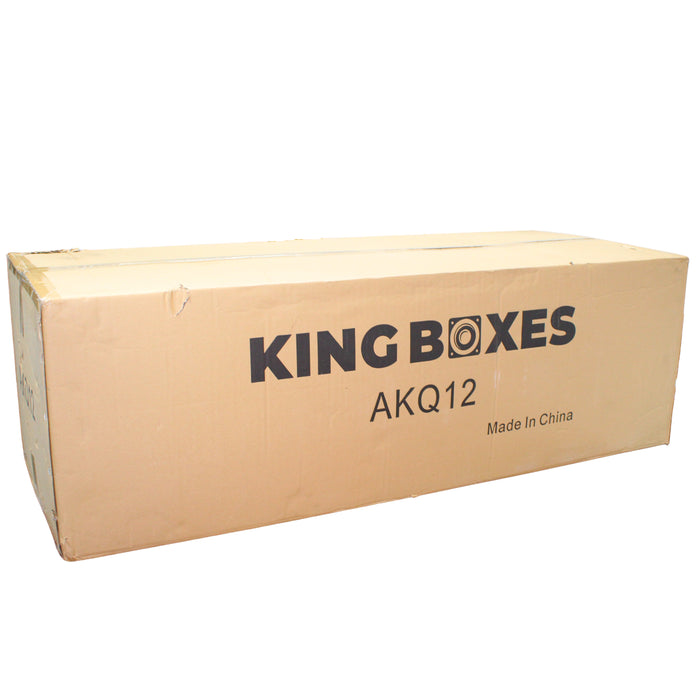 King Boxes 12" Quad Vented Sprayed Universal Subwoofer Box AKQ12