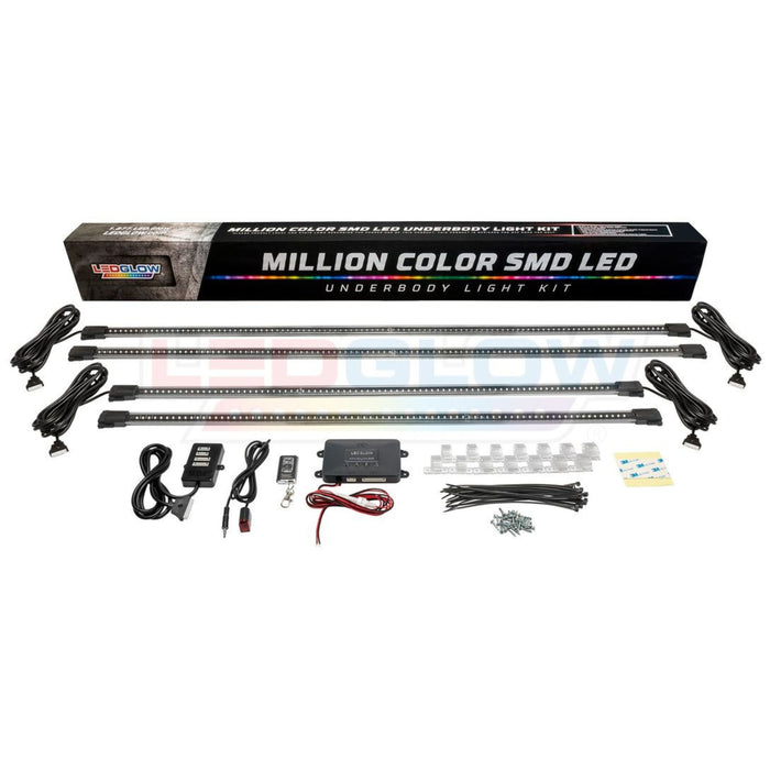 LEDGlow 4pc Million Color Wireless LED Car Underbody Kit
