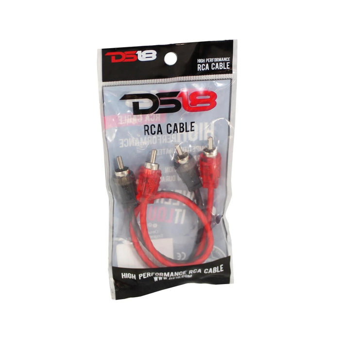 DS18 1 ft 2 Channel Shielded Twisted RCA Audio Cable / Amp Cables RCA1FT