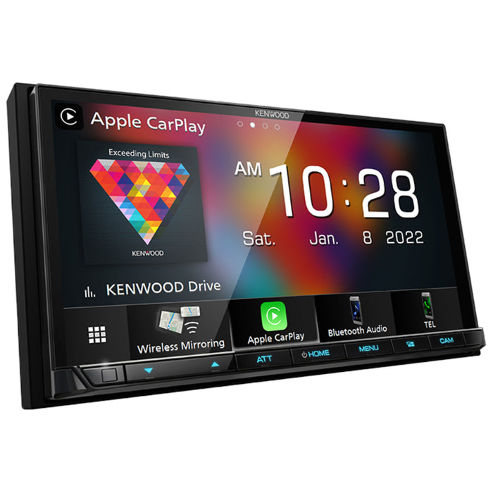 Kenwood CarPlay/Android Auto Receiver DMX9708S Plus Kenwood DRV-N520 Dashboard Camera