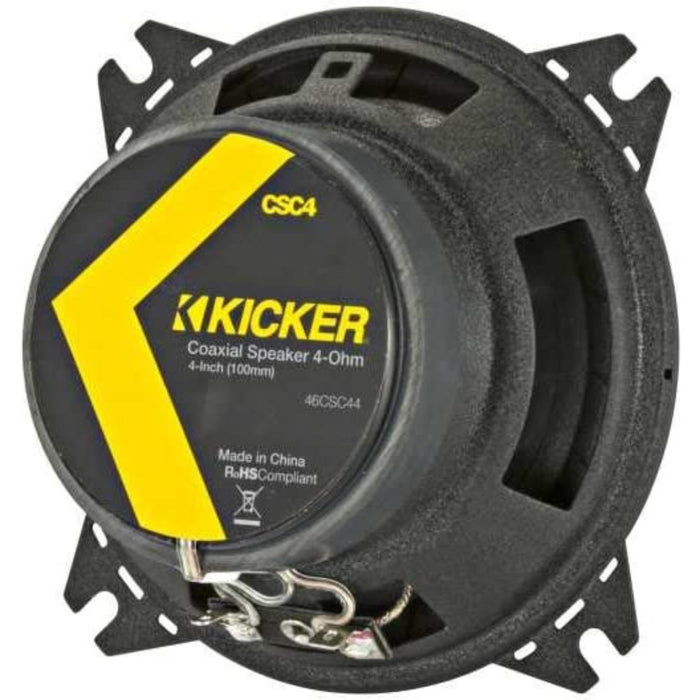 Kicker 4" 300W 4 Ohm 2-Way Coaxial Speakers for Car Audio CS Series 46CSC44