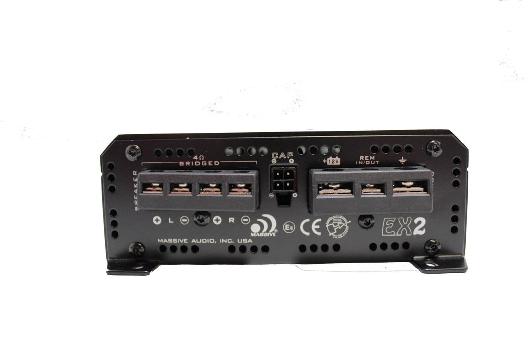 Massive Audio 2Ch 480W Class AB 2 Ohm Amplifier + 6" 500W 4 Ohm DVC Subwoofers