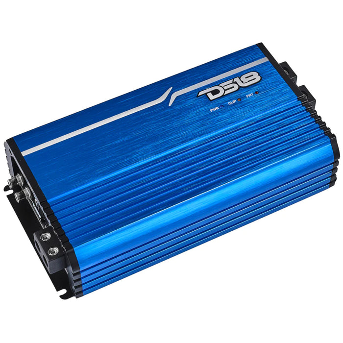 DS18 FRP Monoblock 3500W 1-Ohm Full-Range Class-D Amplifier Red/Blue/Titanium