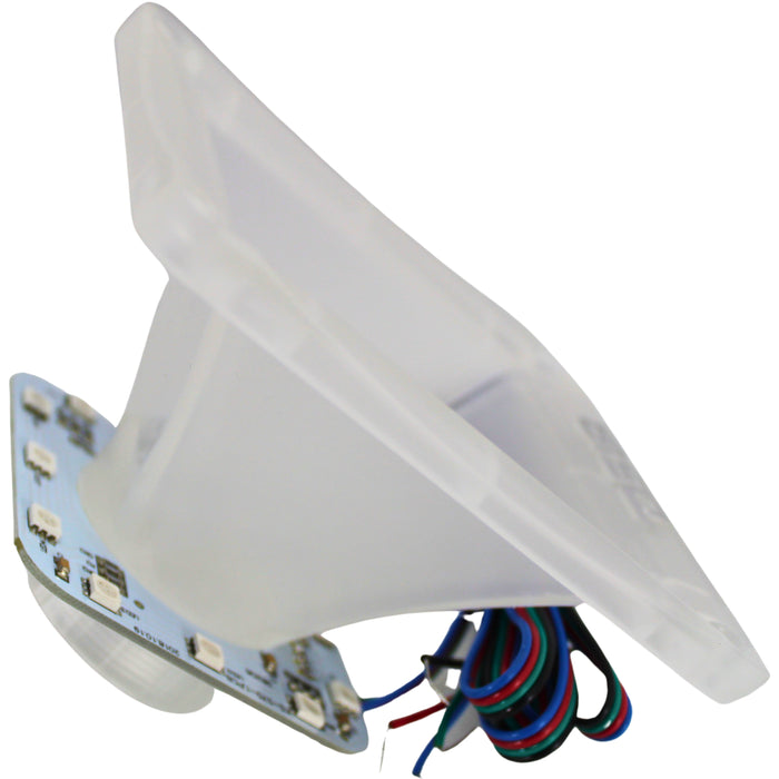 DS18 Transparent Plastic Horn w/ RGB Light / PRO-HA44CL