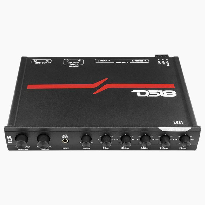 DS18 High Volt 5 Band Stereo Equalizer with Subwoofer Control EQX5