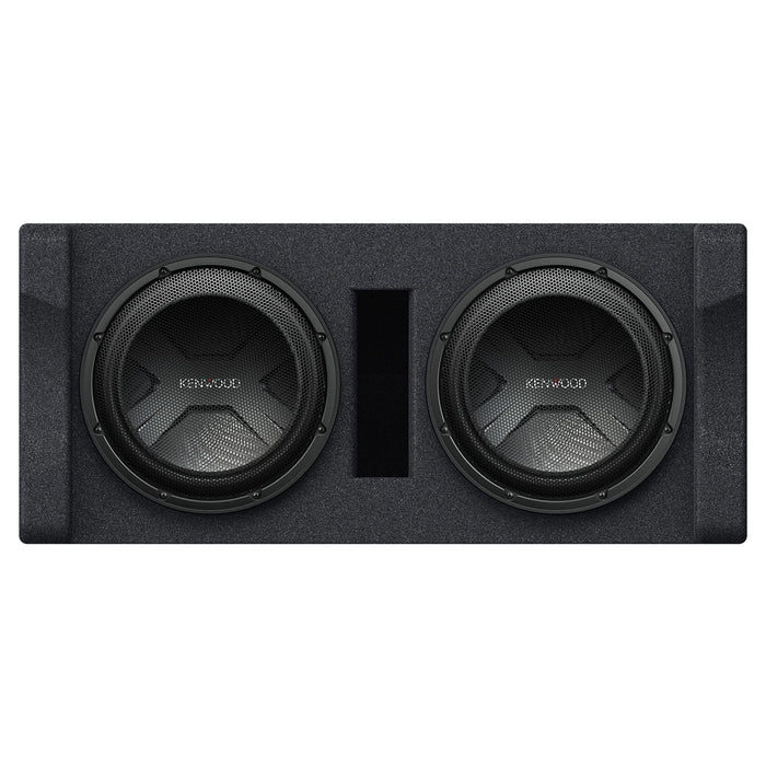 Kenwood Dual 12" Loaded 600W 2 Ohm Subwoofer Vented Enclosure P-W3021D
