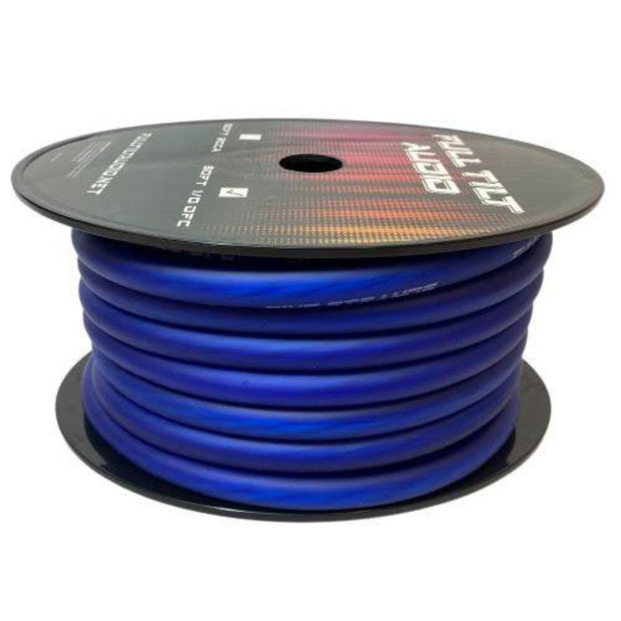 Full Tilt Audio 1/0 Gauge Tinned Oxygen Free Copper Power/Ground Wire Blue Lot