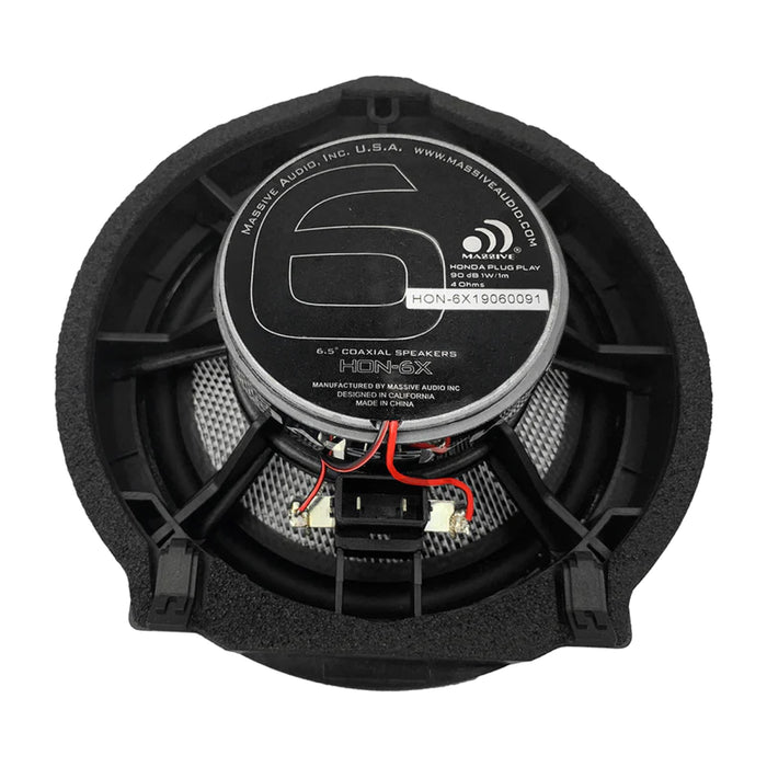 Pair Massive Audio HON6X 6.5" Honda OEM Drop-In, 160 Watts Coaxial Speakers Kit