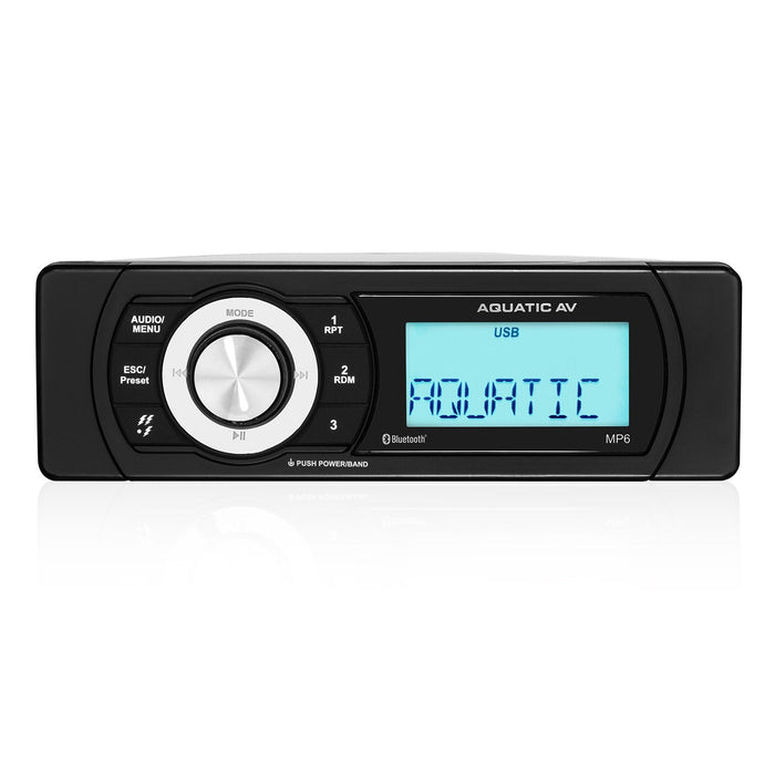 MP6 Shallow Mount Waterproof Radio Bluetooth Marine Stereo AM/FM iPod MP3 USB