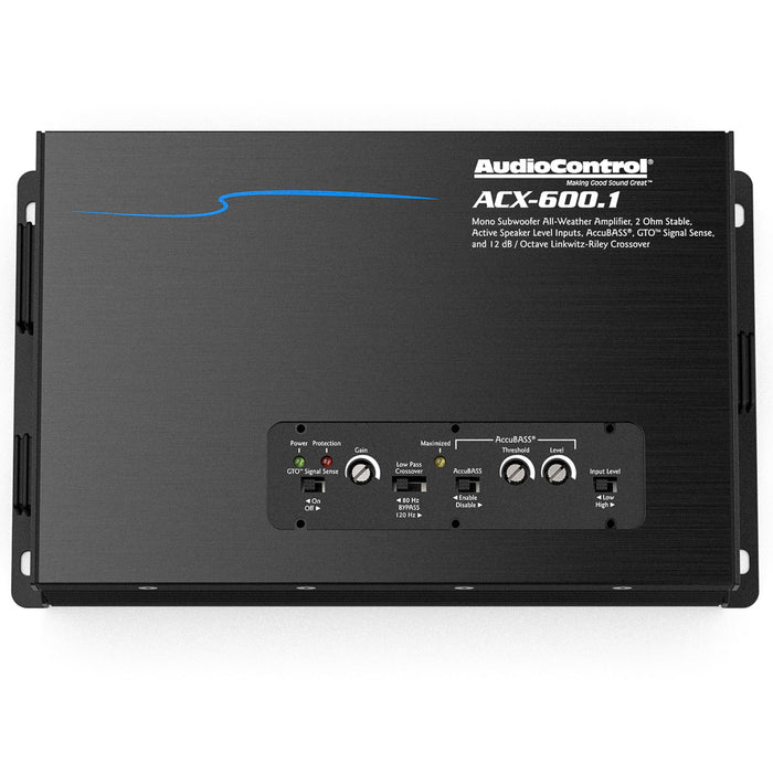 Audio Control Marine All-Weather Monoblock 600W Peak 2 Ohm Amplifier ACX-600.1