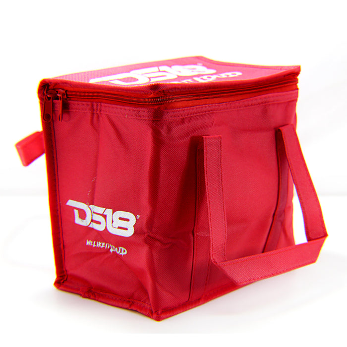 DS18 Small Red Beverage Cooler Bag with Logo