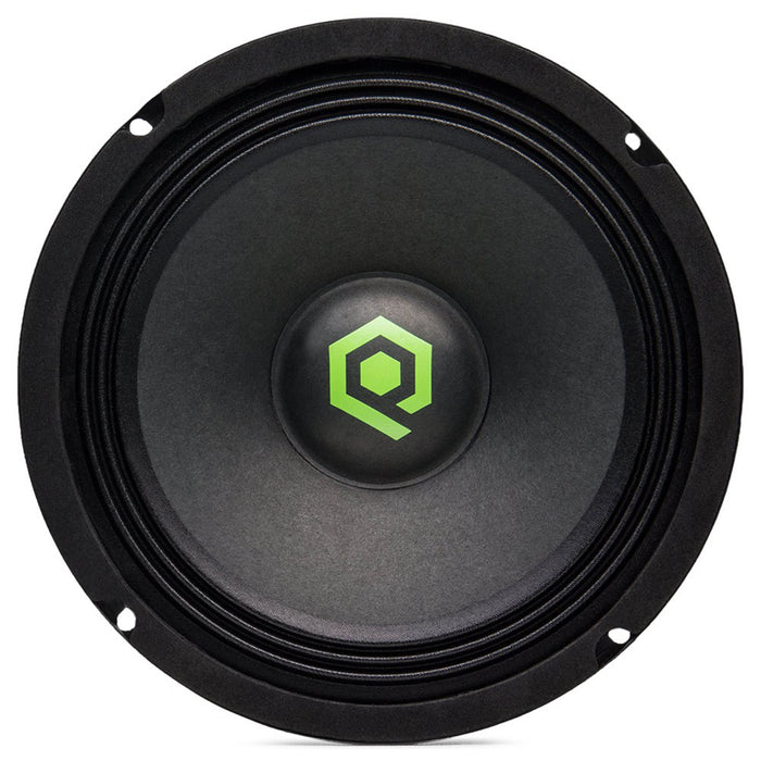 SoundQubed 8" 400W 4 Ohm Pro Midrange Car Audio Speakers Pair Black QP-MR8-S4