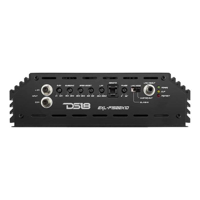 DS18 1 Channel Korean Amplifier Class D w/ Bass Knob EXL-P1500X1D