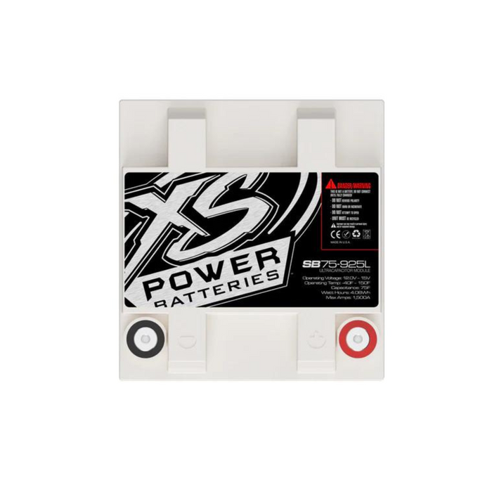 XS Power 12V Compact Pro Car Audio Super Capacitor Bank 600W Max Power SB75-925L