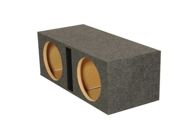 QPower Dual 12" Carpeted Heavy Duty Vented Subwoofer Enclosure 1" MDF HD212