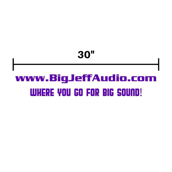 Official Big Jeff Audio Website Link Vinyl 30 inch Sticker