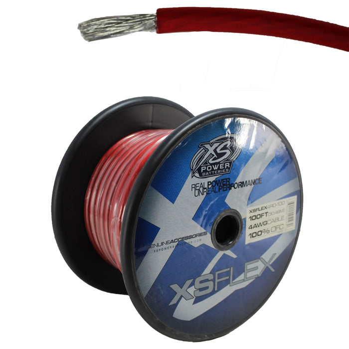 XS Power 4 AWG 100% Oxygen Free Copper XS Flex Power/Ground Wire Red Lot