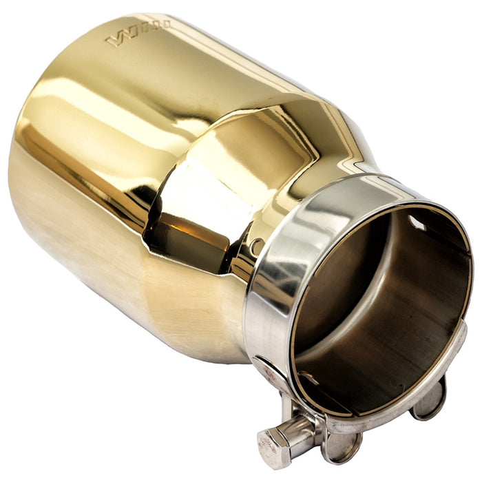 Mach-Speed Car Exhaust Tip Straight Cut Round Double Wall Miami Gold Bolt On