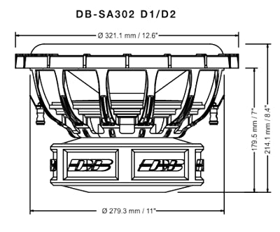 Deaf Bonce Apocalypse 12" Dual Voice Coil 1 ohm 4000W Max Subwoofer SA302-D1
