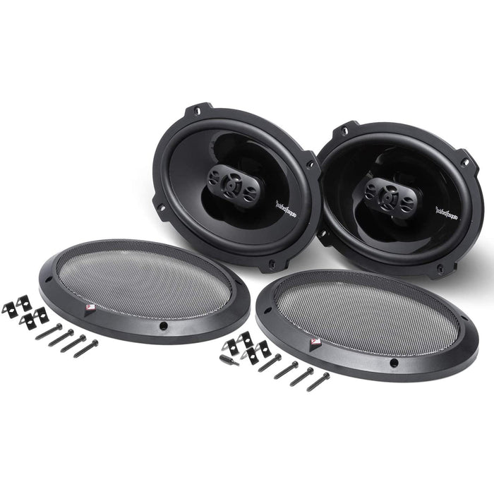 Rockford Pair of 6x9" 300W 4 Ohm 4-Way & 6.5" 220W 2-Way Car Audio Speakers
