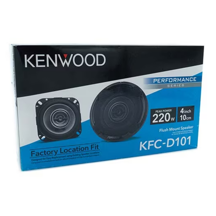 Kenwood 4-Inch 220 Watts Max Power D-Series 2-Way Speaker System KFC-D101
