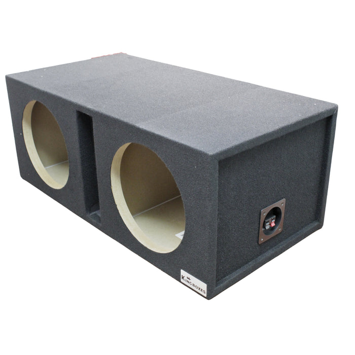 King Boxes 10" Dual Vented Carpeted Universal Subwoofer Box D10V