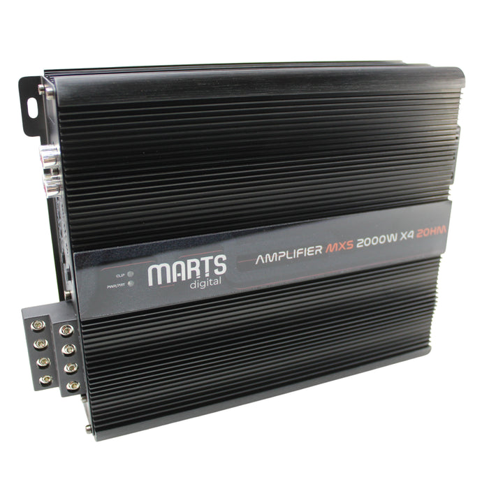 Marts Digital 4 Ch Amplifier Full Range Class D Compact 2000w 2 ohm MXS-2000x4-2