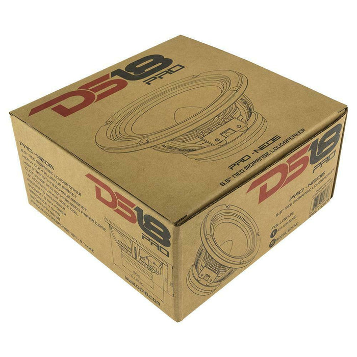 DS18 PRO-NEO6 6.5" 500W 4 Ohms Neodymium Motorcycle Midrange Speaker Car Audio