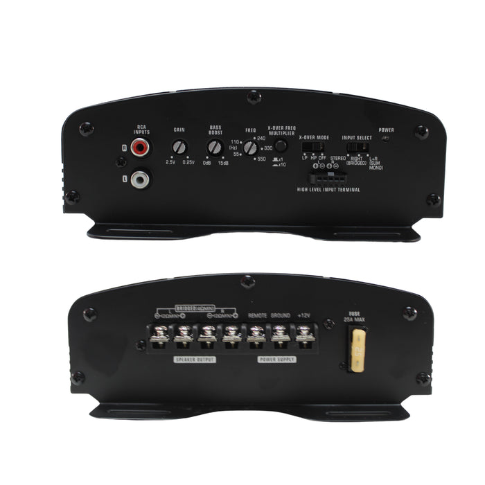 AudioPipe Loaded Double MID-Range & Driver Combo W/ 2 Channel 500W Amplifier