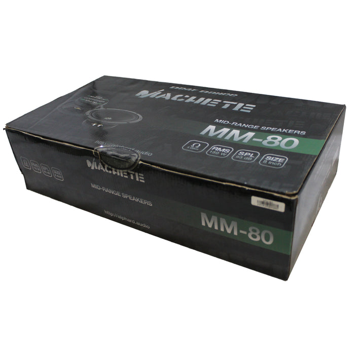 Deaf Bonce Machete MM-80 Black 300 Watts 4-Ohm 8" Mid-Range Speakers