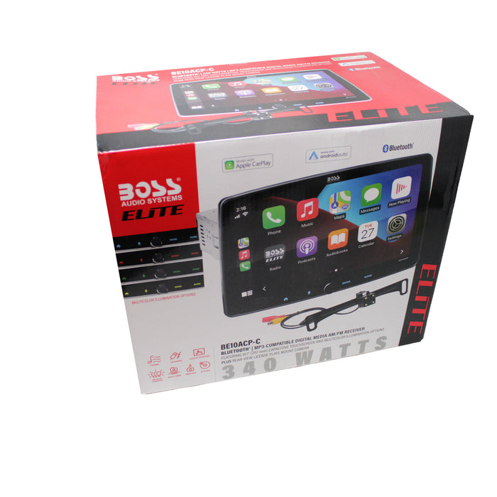 BOSS 10.1" BT Touchscreen Digital Radio 1 Din Apple CarPlay & Back up Camera
