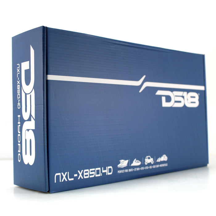 DS18 HYDRO Marine Amplifier 2400 w  4 channel Full Range 4 ohms NXL-X850.4D
