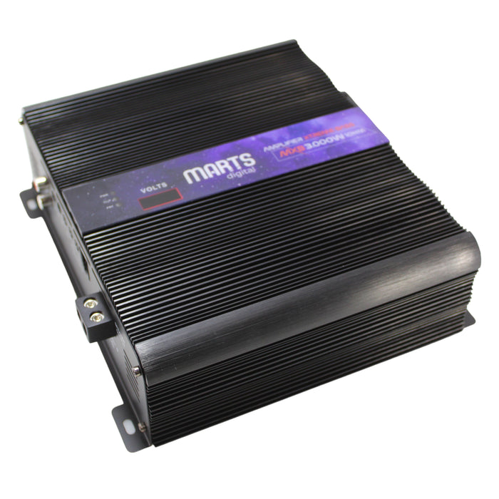 Marts Digital 3000W Monoblock 1 Ohm Class D Amplifier w/ Bass Knob MXB-3000-1