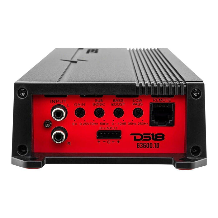 DS18 Monoblock Subwoofer Amplifier Class D 3600W & Bass Knob w/ Clip Indicator