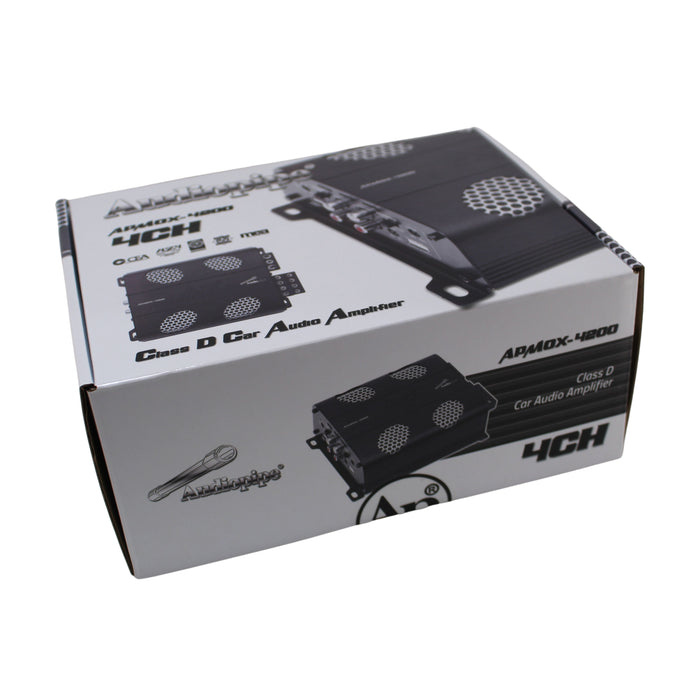Audiopipe Mini Motorcycle 4 Channel 1120W Class D Full Range Amplifier APMOX-4200