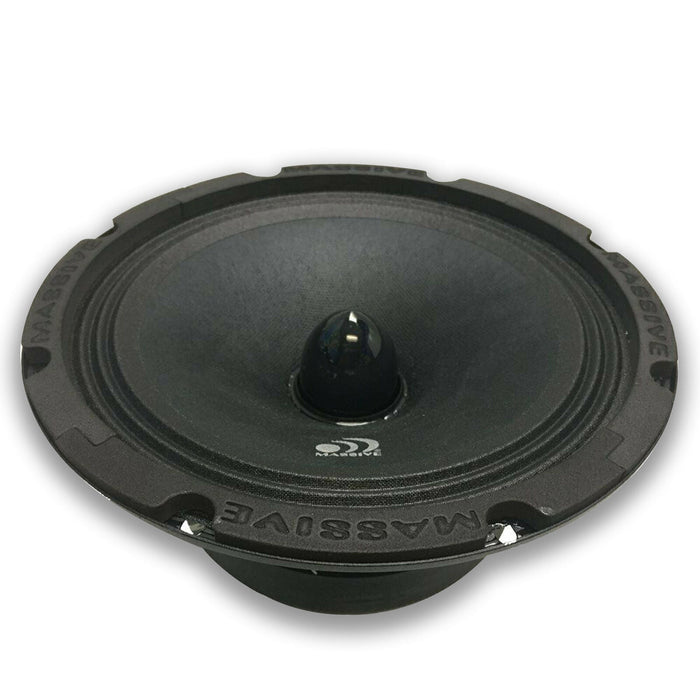 Massive Car Audio 8 Loud Speakers 1200W 8 Ohm With 4 Ch 2 Ohm Amplifier