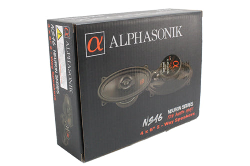 Pair of Alphasonik Car Speakers 4x6? 120W 2 Way Full Range Neuron Series NS46
