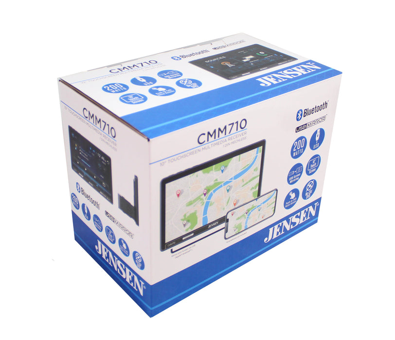 Jensen CMM710 10.1" Touchscreen Bluetooth Single Din Digital Multimedia Receiver