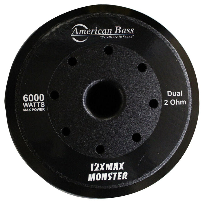 American Bass 12" Subwoofer 2 Ohm Dual Voice Coil 6000 Watts XMAX Monster