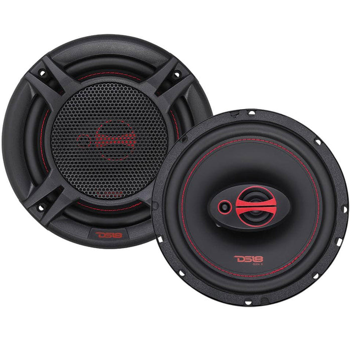 GEN-X6.5 DS18 6.5" 3-way Car Door Speakers 300 Watts 4 Ohm Coaxial Speakers