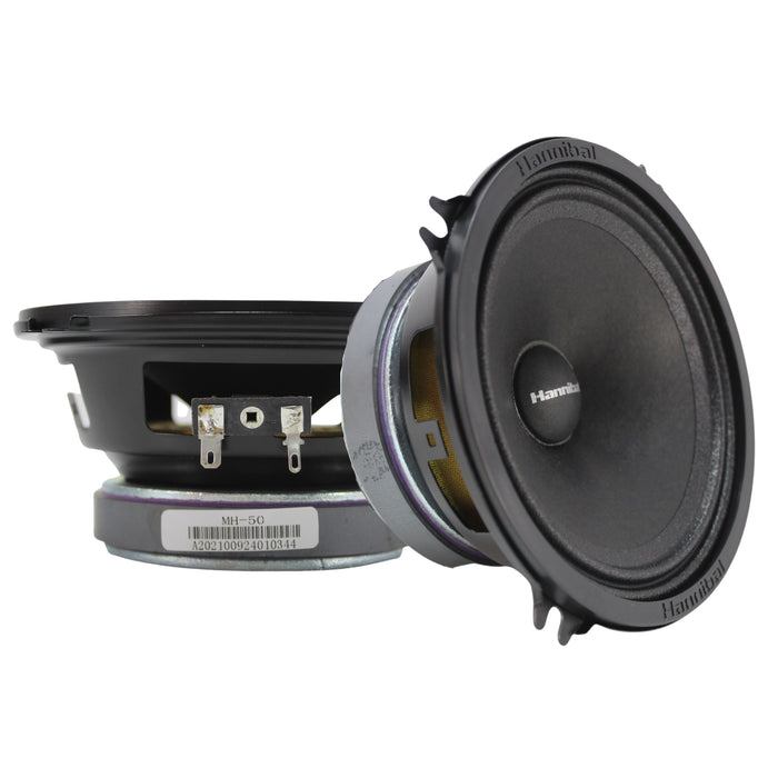 Deaf Bonce Car Audio 5" Midrange Speakers 200 Watt 4 Ohm Hannibal Black MH-50