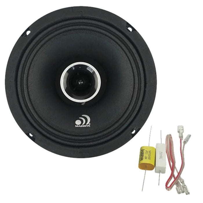 Massive Audio 6.5" 2-Way Coaxial Midbass Speaker & Tweeter 240W Max 4-Ohm P65XV2