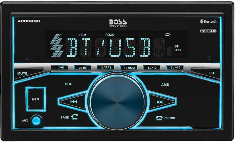 BOSS 2 Din Bluetooth Radio w/ USB, AUX, MP3, WMA, Wireless Remote & Preset EQ