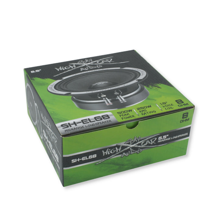 Sky High Pro Car Audio 6.5" Midrange Midbass Loudspeaker 500W 8 Ohm SH-EL68