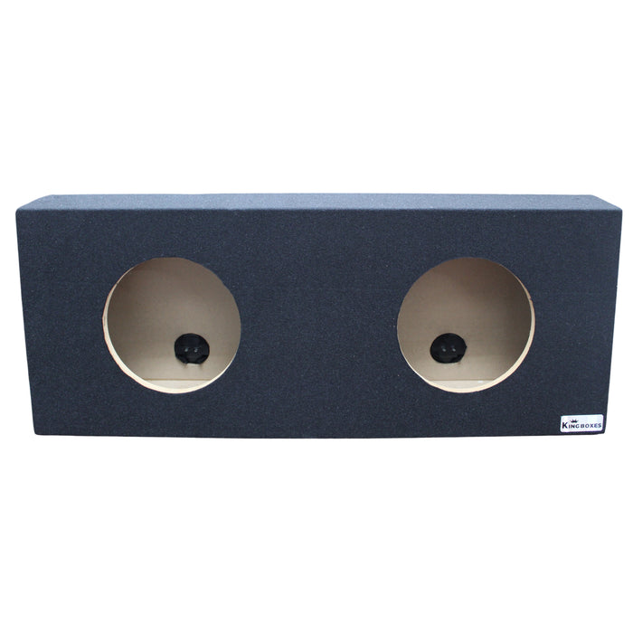King Boxes Dual 10" Sealed Universal Wedge Style Subwoofer Box Carpeted AKT210