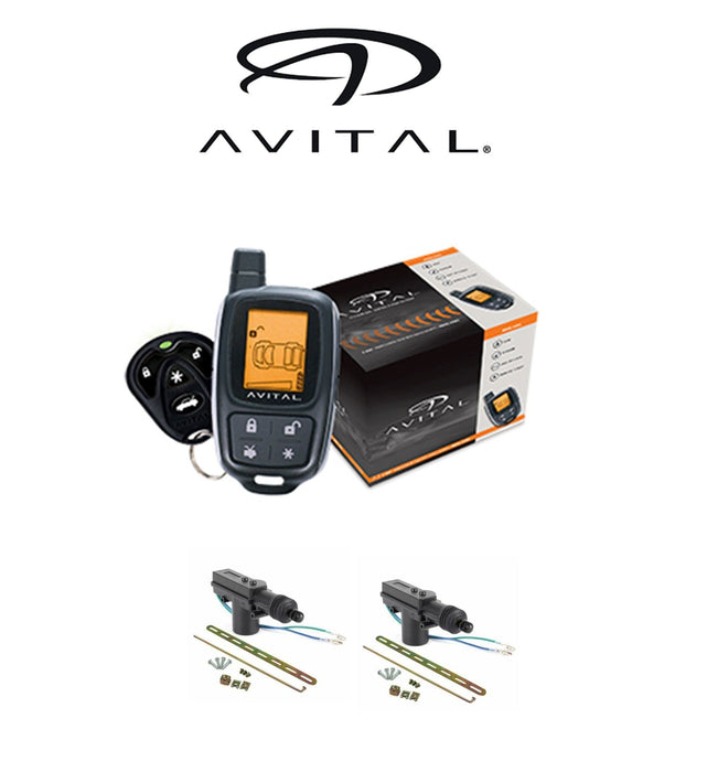Avital 2-Way LCD Security System 1500 FT Range 2 Remotes + 2 DoorLocks 3305L