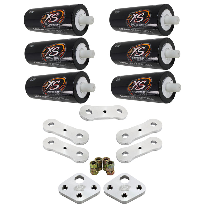 XS Power 6 Pack DIY Kit 40AH Lithium Cell Bank 2.3v w/ XS Power Dog Bones (LTO)