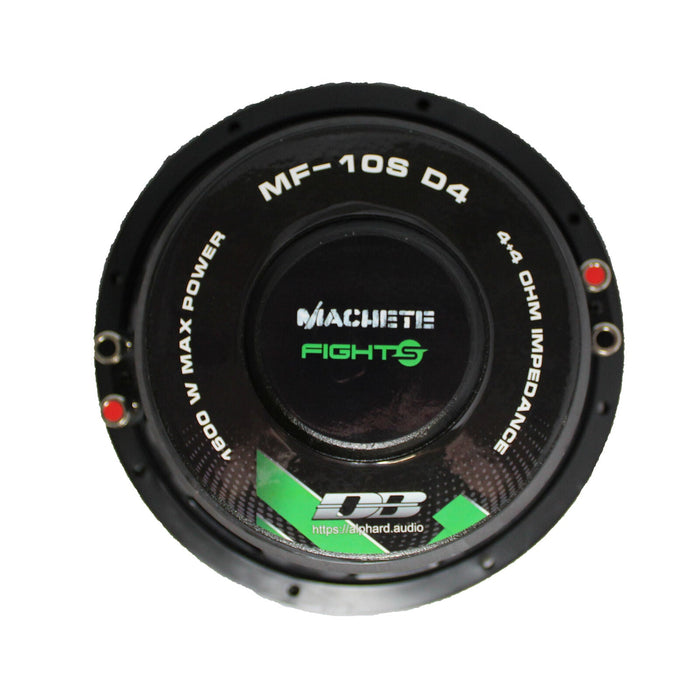Deaf Bonce Machete 10'' 1600 Watts 4+4 Ohm Dual Voice Coil Subwoofer